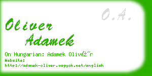 oliver adamek business card